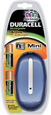 DURACELL MINI CHARGER COLOR + 2 PILES AA