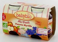 BABYBIO PETIT POT POMME-MYRTILLE       2X130G