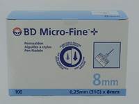 BD MICROFINE+ PENNAALD TW 8,0MM 31G     100 320792