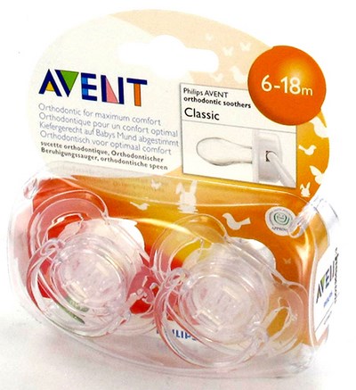 PHILIPS AVENT FOPSPEEN TRANSPARANT SILICONE +6M  2