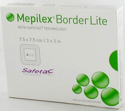 MEPILEX BORDER LITE PANS STER   7,5X 7,5  5 281200