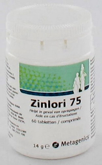 ZINLORI 75               TABL  60 4216  METAGENICS