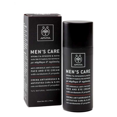 APIVITA MEN CARE CR VISAGE-YEUX A/RIDES       50ML